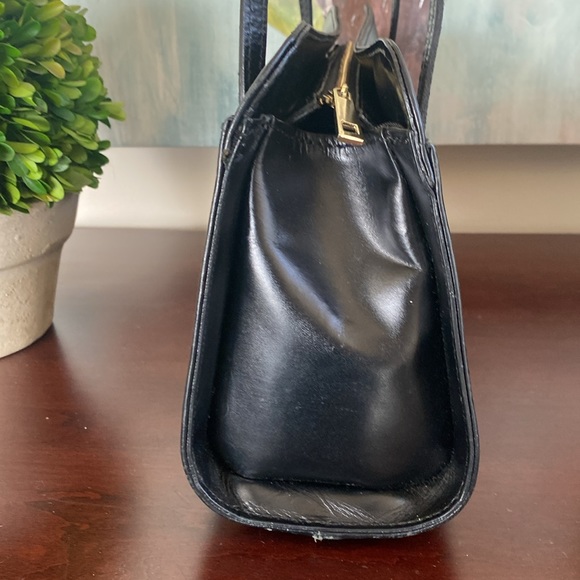 DIVINA FIRENZE TAMARA 🖤BLACK🖤 GENUINE LEATHER SHOULDER BAG 🌟EUC🌟 - Picture 5 of 16